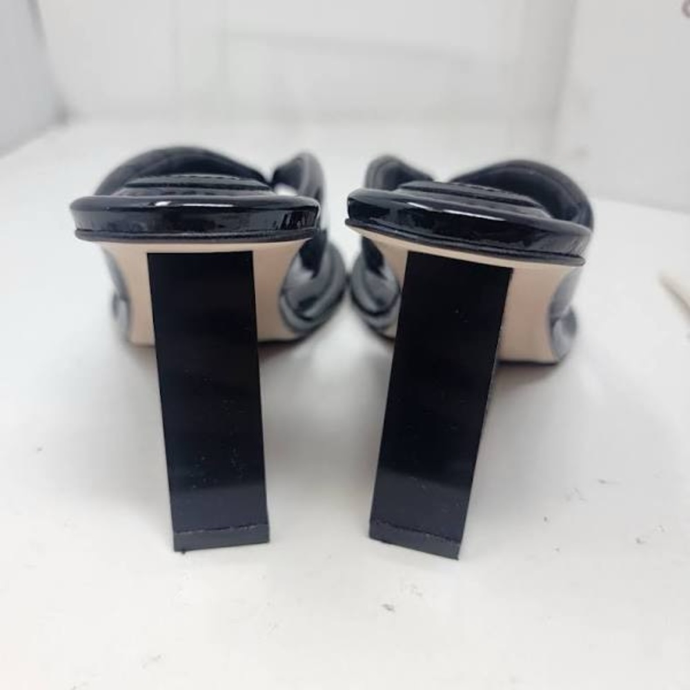 GOOD AMERICAN CINDER RELLA PATENT LEATHER THONG CLEAR WEDGE SANDALS NIB SZ 8 - Picture 9 of 14